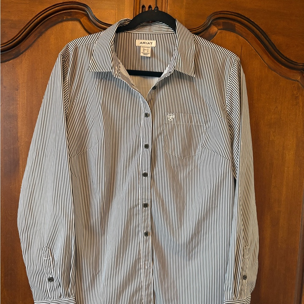 Ariat Black and White Striped Women’s Shirt
